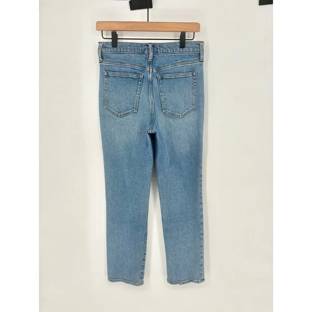 J Crew Lightwash Essential Straight Jean Size 27 - Picture 3 of 6